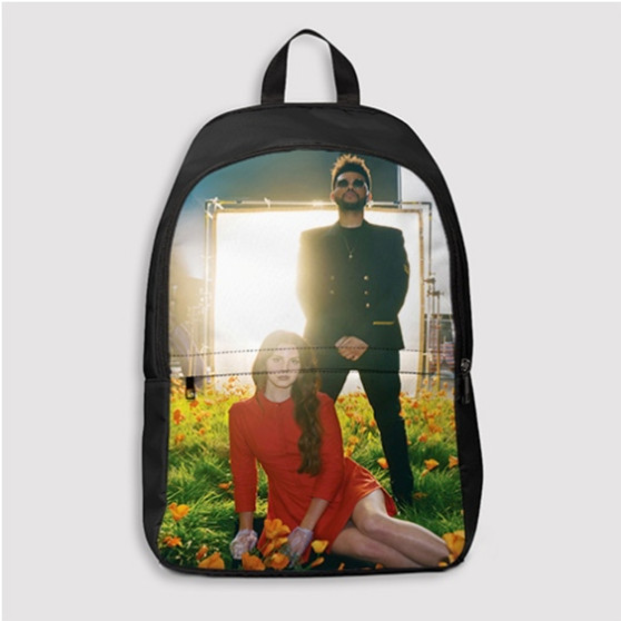 Pastele Lana Del Rey Lust For Life ft The Weeknd Custom Backpack Personalized School Bag Travel Bag Work Bag Laptop Lunch Office Book Waterproof Unisex Fabric Backpack