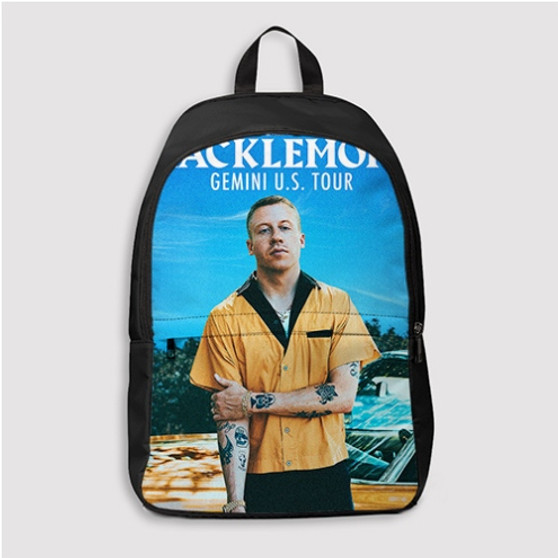 Pastele Macklemore Gemini US Tour Custom Backpack Personalized School Bag Travel Bag Work Bag Laptop Lunch Office Book Waterproof Unisex Fabric Backpack