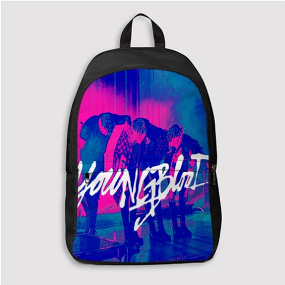 Pastele 5sos youngblood Custom Backpack Personalized School Bag Travel Bag Work Bag Laptop Lunch Office Book Waterproof Unisex Fabric Backpack