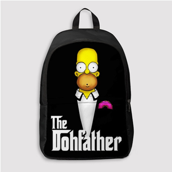 Pastele Homer Simpson Godfather Custom Backpack Personalized School Bag Travel Bag Work Bag Laptop Lunch Office Book Waterproof Unisex Fabric Backpack