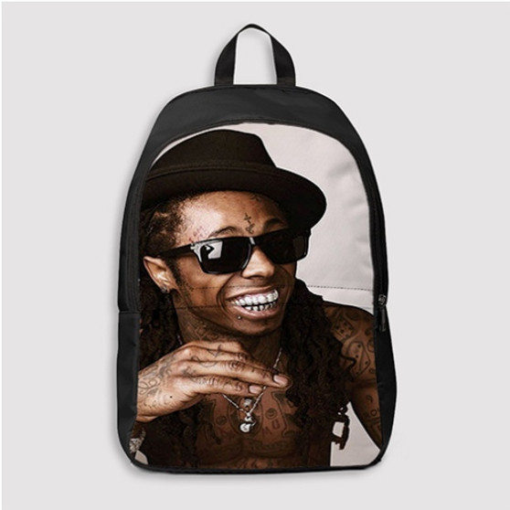 Pastele Lil Wayne Smoke Custom Backpack Personalized School Bag Travel Bag Work Bag Laptop Lunch Office Book Waterproof Unisex Fabric Backpack