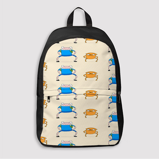 Pastele Jake and Finn Adeventure Time Custom Backpack Personalized School Bag Travel Bag Work Bag Laptop Lunch Office Book Waterproof Unisex Fabric Backpack