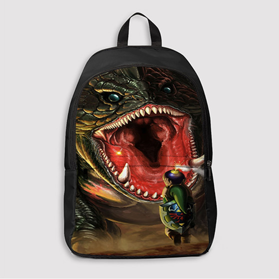 Pastele The Legend of Zelda Ocarina of Time Custom Backpack Personalized School Bag Travel Bag Work Bag Laptop Lunch Office Book Waterproof Unisex Fabric Backpack