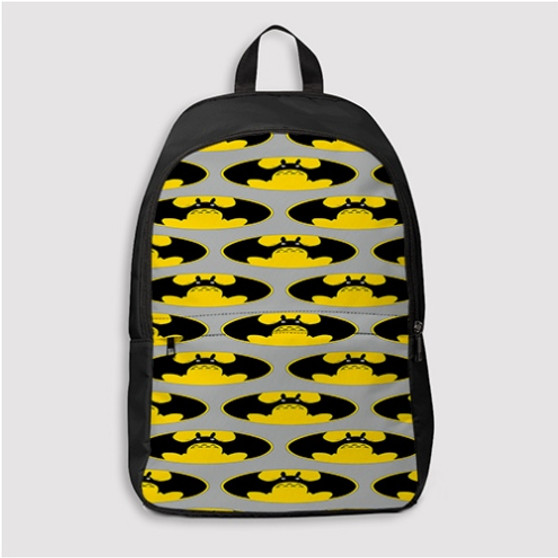Pastele Totoro Batman Custom Backpack Personalized School Bag Travel Bag Work Bag Laptop Lunch Office Book Waterproof Unisex Fabric Backpack