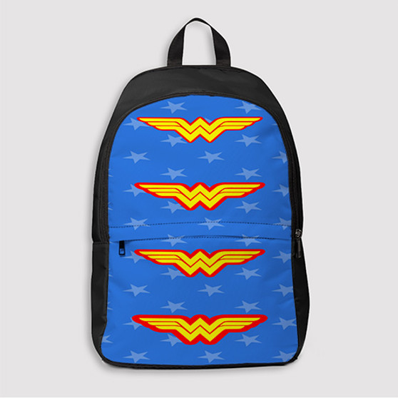 Pastele Wonder Woman 2 Custom Backpack Personalized School Bag Travel Bag Work Bag Laptop Lunch Office Book Waterproof Unisex Fabric Backpack