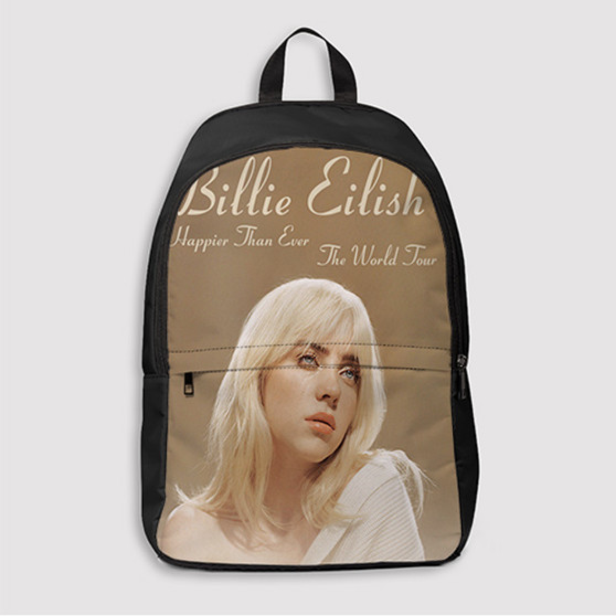 Pastele Billie Eilish Happier Than Ever The World Tour Custom Backpack Awesome Personalized School Bag Travel Bag Work Bag Laptop Lunch Office Book Waterproof Unisex Fabric Backpack
