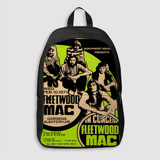 Pastele Fleetwood Mac Vintage Concert Custom Backpack Awesome Personalized School Bag Travel Bag Work Bag Laptop Lunch Office Book Waterproof Unisex Fabric Backpack