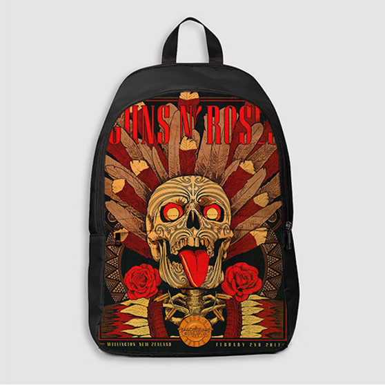 Pastele Guns N Roses New Zealand Custom Backpack Awesome Personalized School Bag Travel Bag Work Bag Laptop Lunch Office Book Waterproof Unisex Fabric Backpack