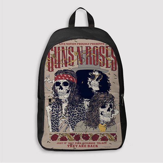 Pastele Guns N Roses Park Hayarkon Tel Aviv jpeg Custom Backpack Awesome Personalized School Bag Travel Bag Work Bag Laptop Lunch Office Book Waterproof Unisex Fabric Backpack