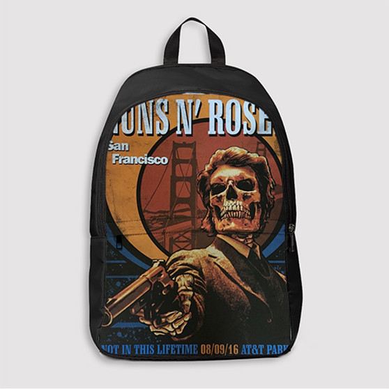 Pastele Guns N Roses San Francisco US Custom Backpack Awesome Personalized School Bag Travel Bag Work Bag Laptop Lunch Office Book Waterproof Unisex Fabric Backpack