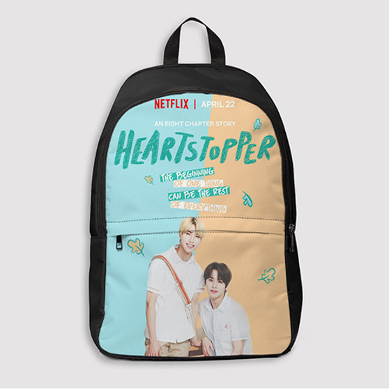 Pastele Heartstopper 2 Custom Backpack Awesome Personalized School Bag Travel Bag Work Bag Laptop Lunch Office Book Waterproof Unisex Fabric Backpack