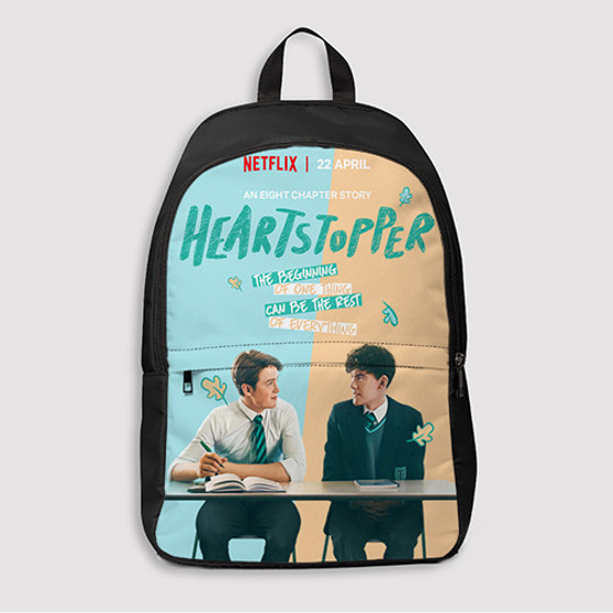 Pastele Heartstopper Custom Backpack Awesome Personalized School Bag Travel Bag Work Bag Laptop Lunch Office Book Waterproof Unisex Fabric Backpack