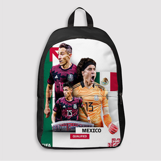 Pastele Mexico World Cup 2022 Custom Backpack Awesome Personalized School Bag Travel Bag Work Bag Laptop Lunch Office Book Waterproof Unisex Fabric Backpack