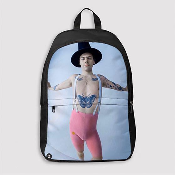 Pastele Pilgrim Harry Styles Custom Backpack Awesome Personalized School Bag Travel Bag Work Bag Laptop Lunch Office Book Waterproof Unisex Fabric Backpack