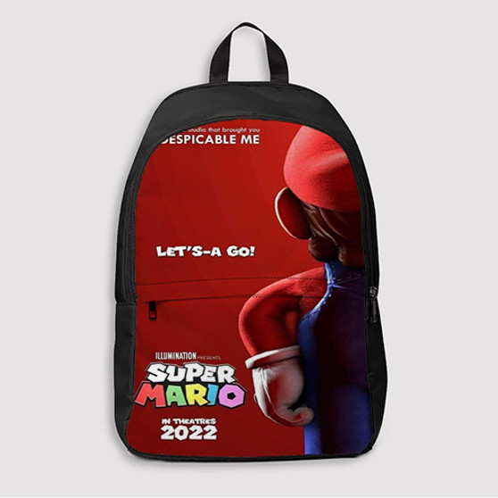 Pastele The Super Mario Bros Movie 3 Custom Backpack Awesome Personalized School Bag Travel Bag Work Bag Laptop Lunch Office Book Waterproof Unisex Fabric Backpack