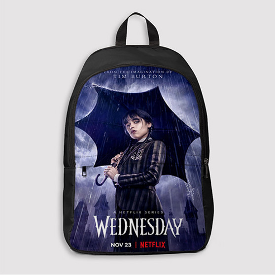 Pastele Wednesday TV Series Custom Backpack Awesome Personalized School Bag Travel Bag Work Bag Laptop Lunch Office Book Waterproof Unisex Fabric Backpack