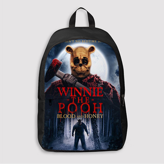 Pastele Winnie the Pooh Blood and Honey Custom Backpack Awesome Personalized School Bag Travel Bag Work Bag Laptop Lunch Office Book Waterproof Unisex Fabric Backpack