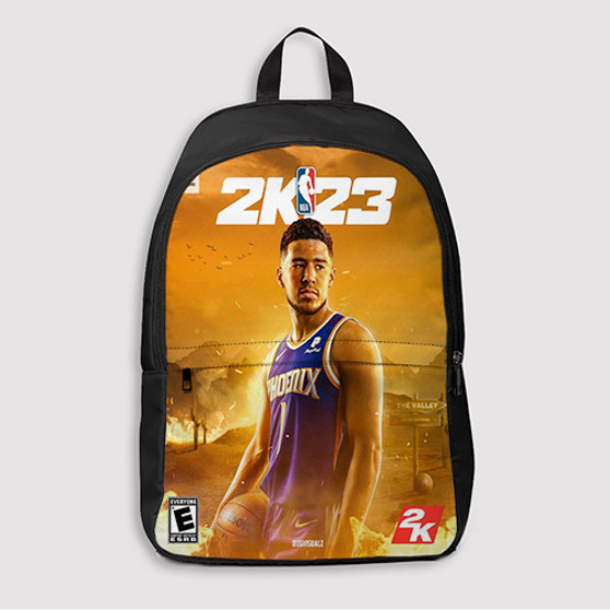 Pastele Devin Booker NBA 2k23 Custom Backpack Awesome Personalized School Bag Travel Bag Work Bag Laptop Lunch Office Book Waterproof Unisex Fabric Backpack