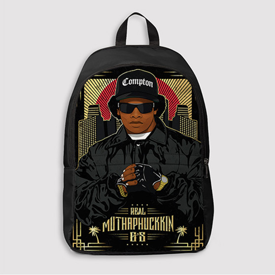 Pastele Eazy E Real Muthaphuckkin Custom Backpack Awesome Personalized School Bag Travel Bag Work Bag Laptop Lunch Office Book Waterproof Unisex Fabric Backpack