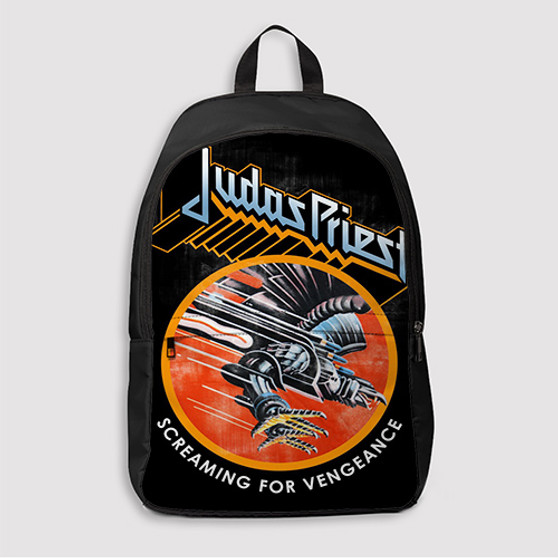 Pastele Judas Priest Screaming For Vengeance Custom Backpack Awesome Personalized School Bag Travel Bag Work Bag Laptop Lunch Office Book Waterproof Unisex Fabric Backpack