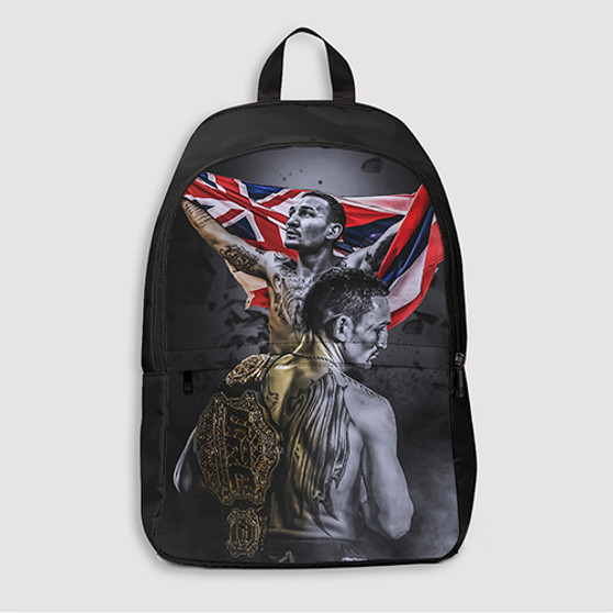Pastele Max Holloway UFC MMA Custom Backpack Awesome Personalized School Bag Travel Bag Work Bag Laptop Lunch Office Book Waterproof Unisex Fabric Backpack