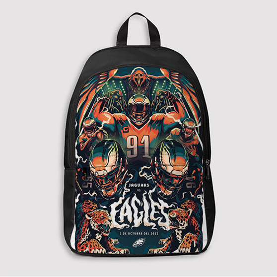 Pastele Philadelphia Eagles NFL 2022 Custom Backpack Awesome Personalized School Bag Travel Bag Work Bag Laptop Lunch Office Book Waterproof Unisex Fabric Backpack