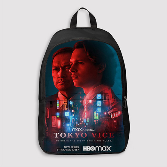 Pastele Tokyo Vice Custom Backpack Awesome Personalized School Bag Travel Bag Work Bag Laptop Lunch Office Book Waterproof Unisex Fabric Backpack