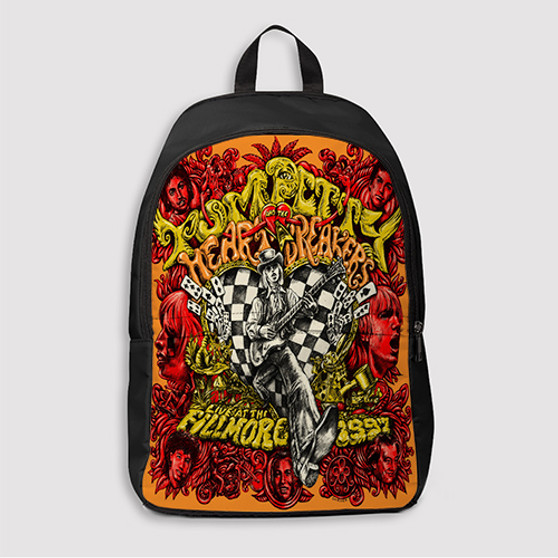 Pastele Tom Petty The Heartbreakers Live at the Fillmore 1997 Custom Backpack Awesome Personalized School Bag Travel Bag Work Bag Laptop Lunch Office Book Waterproof Unisex Fabric Backpack