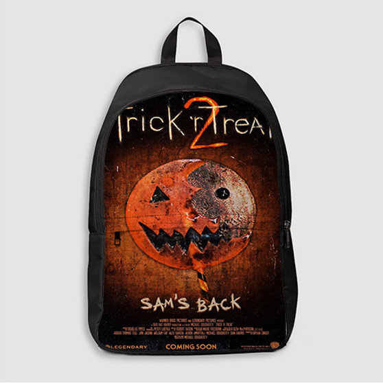 Pastele Trick R Treat 2 Custom Backpack Awesome Personalized School Bag Travel Bag Work Bag Laptop Lunch Office Book Waterproof Unisex Fabric Backpack