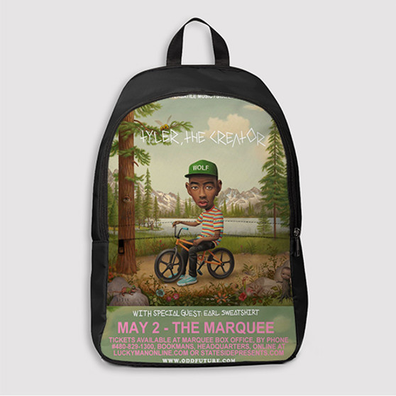 Pastele Tyler The Creator Poster Custom Backpack Awesome Personalized School Bag Travel Bag Work Bag Laptop Lunch Office Book Waterproof Unisex Fabric Backpack