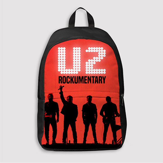 Pastele U2 Rockumentary Custom Backpack Awesome Personalized School Bag Travel Bag Work Bag Laptop Lunch Office Book Waterproof Unisex Fabric Backpack