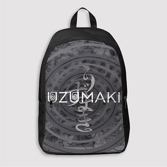 Pastele Uzumaki Custom Backpack Awesome Personalized School Bag Travel Bag Work Bag Laptop Lunch Office Book Waterproof Unisex Fabric Backpack