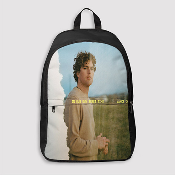 Pastele Vance Joy In Our Own Sweet Time Custom Backpack Awesome Personalized School Bag Travel Bag Work Bag Laptop Lunch Office Book Waterproof Unisex Fabric Backpack