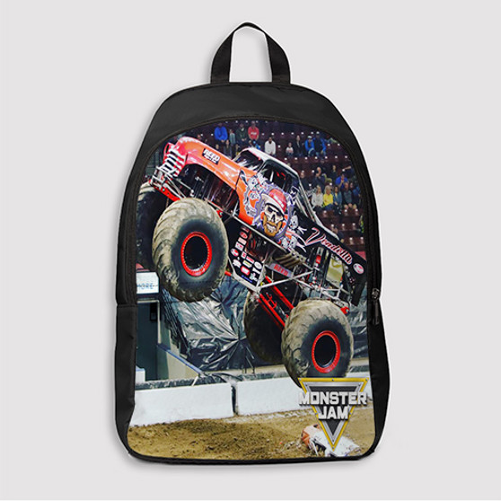 Pastele Vendetta Monster Truck Custom Backpack Awesome Personalized School Bag Travel Bag Work Bag Laptop Lunch Office Book Waterproof Unisex Fabric Backpack