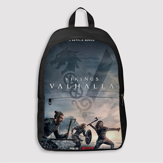 Pastele Vikings Valhalla Custom Backpack Awesome Personalized School Bag Travel Bag Work Bag Laptop Lunch Office Book Waterproof Unisex Fabric Backpack
