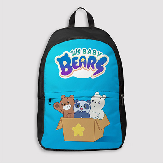 Pastele We Baby Bears Custom Backpack Awesome Personalized School Bag Travel Bag Work Bag Laptop Lunch Office Book Waterproof Unisex Fabric Backpack