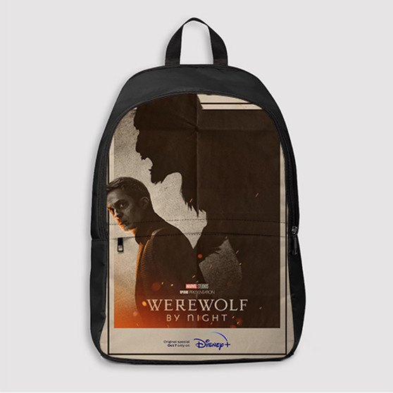 Pastele Werewolf By Night Custom Backpack Awesome Personalized School Bag Travel Bag Work Bag Laptop Lunch Office Book Waterproof Unisex Fabric Backpack