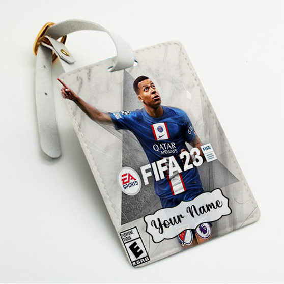 Pastele FIFA SPORTS 23 Custom Luggage Tags Personalized Name PU Leather Luggage Tag With Strap Awesome Baggage Hanging Suitcase Bag Tags Name ID Labels Travel Bag Accessories
