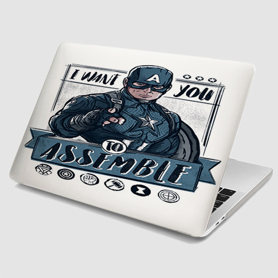 Pastele Captain America I Want You To Assemble MacBook Case Custom Personalized Smart Protective Cover Awesome for MacBook MacBook Pro MacBook Pro Touch MacBook Pro Retina MacBook Air Cases Cover