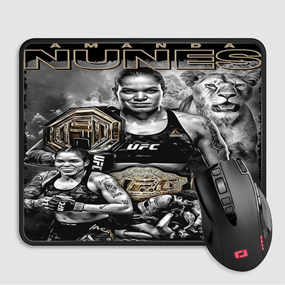 Pastele Amanda Nunes UFC Custom Mouse Pad Awesome Personalized Printed Computer Mouse Pad Desk Mat PC Computer Laptop Game keyboard Pad Premium Non Slip Rectangle Gaming Mouse Pad