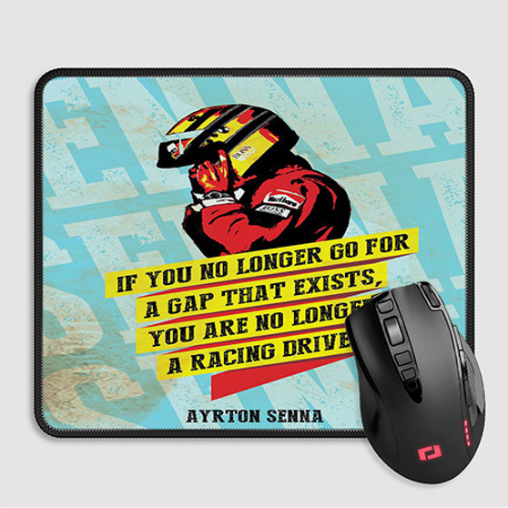 Pastele Ayrton Senna Quotes Custom Mouse Pad Awesome Personalized Printed Computer Mouse Pad Desk Mat PC Computer Laptop Game keyboard Pad Premium Non Slip Rectangle Gaming Mouse Pad