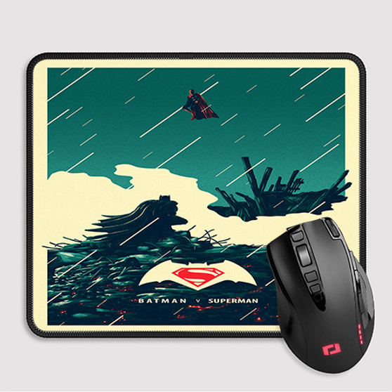Pastele Batman V Superman Custom Mouse Pad Awesome Personalized Printed Computer Mouse Pad Desk Mat PC Computer Laptop Game keyboard Pad Premium Non Slip Rectangle Gaming Mouse Pad