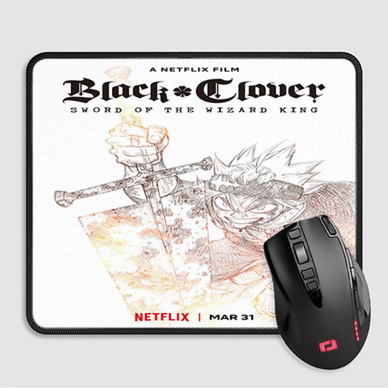 Pastele Black Clover Sword of The Wizard King jpeg Custom Mouse Pad Awesome Personalized Printed Computer Mouse Pad Desk Mat PC Computer Laptop Game keyboard Pad Premium Non Slip Rectangle Gaming Mouse Pad