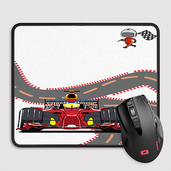 Pastele F1 Grand Prix Racing Custom Mouse Pad Awesome Personalized Printed Computer Mouse Pad Desk Mat PC Computer Laptop Game keyboard Pad Premium Non Slip Rectangle Gaming Mouse Pad