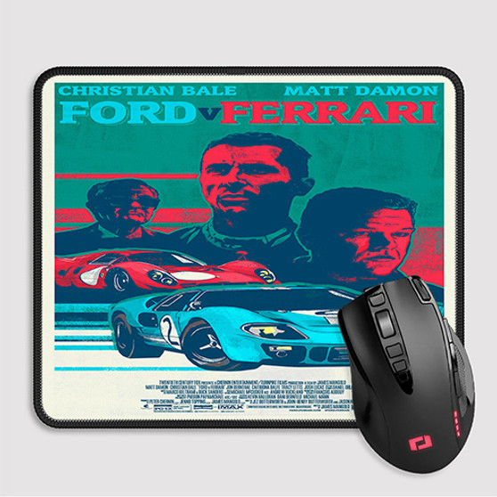 Pastele Ford V Ferrari Movie Custom Mouse Pad Awesome Personalized Printed Computer Mouse Pad Desk Mat PC Computer Laptop Game keyboard Pad Premium Non Slip Rectangle Gaming Mouse Pad