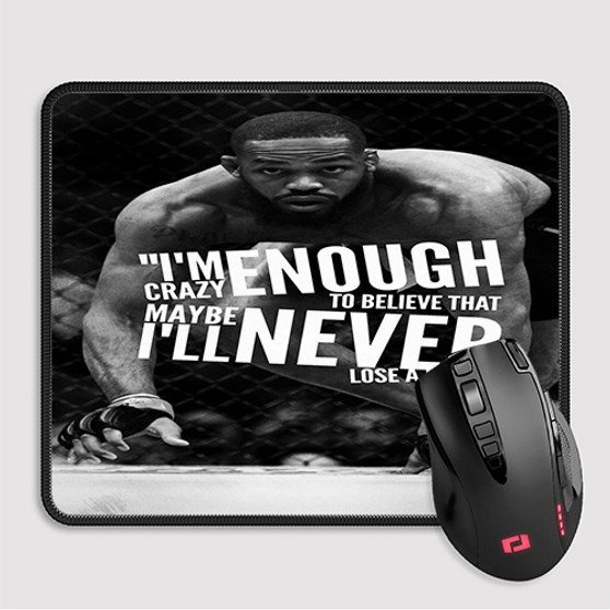 Pastele Jon Jones Quotes Custom Mouse Pad Awesome Personalized Printed Computer Mouse Pad Desk Mat PC Computer Laptop Game keyboard Pad Premium Non Slip Rectangle Gaming Mouse Pad