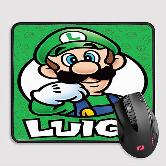 Pastele Luigi Super Mario Bros Nintendo Custom Mouse Pad Awesome Personalized Printed Computer Mouse Pad Desk Mat PC Computer Laptop Game keyboard Pad Premium Non Slip Rectangle Gaming Mouse Pad