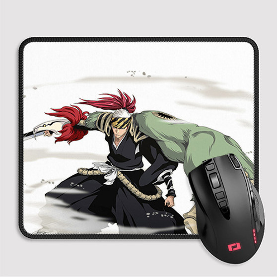 Pastele Renji Abarai Bleach Custom Mouse Pad Awesome Personalized Printed Computer Mouse Pad Desk Mat PC Computer Laptop Game keyboard Pad Premium Non Slip Rectangle Gaming Mouse Pad