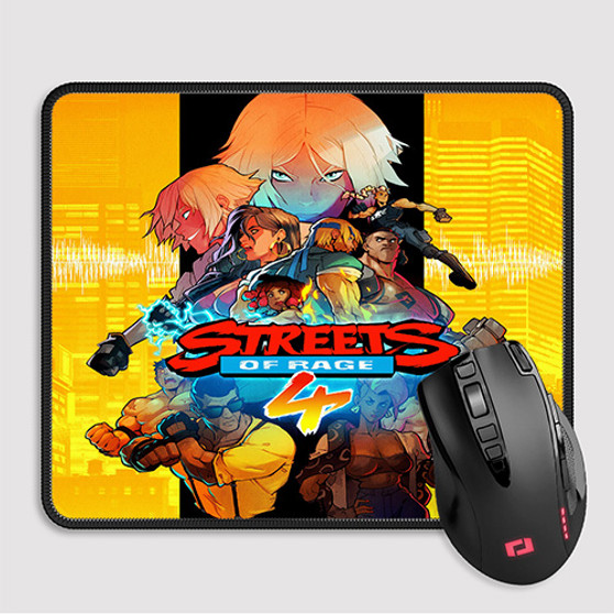 Pastele Streets of Rage 4 Custom Mouse Pad Awesome Personalized Printed Computer Mouse Pad Desk Mat PC Computer Laptop Game keyboard Pad Premium Non Slip Rectangle Gaming Mouse Pad