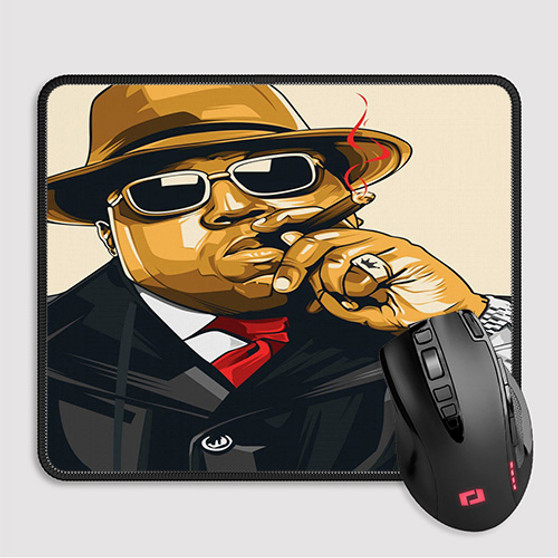 Pastele The Notorious BIG Custom Mouse Pad Awesome Personalized Printed Computer Mouse Pad Desk Mat PC Computer Laptop Game keyboard Pad Premium Non Slip Rectangle Gaming Mouse Pad